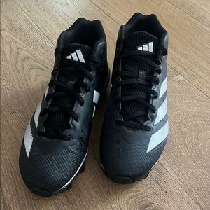 Adidas Black and White Football Cleats mens 9.5